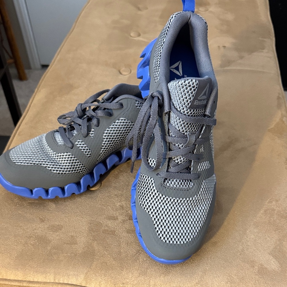 New Men’s Reebok ZigTech Sneakers in Gray and Blue